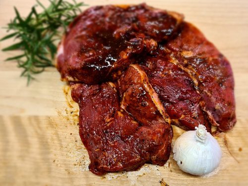 Minted lamb steak